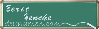 Berit Hencke Visitenkarte